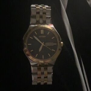 Citizen Black and Gold Watch